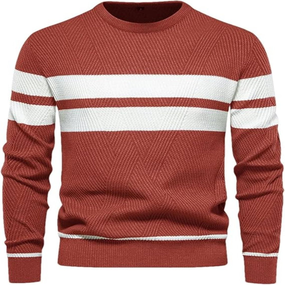 Truien Heren | Warme Gebreide Sweater | Patchwork Design