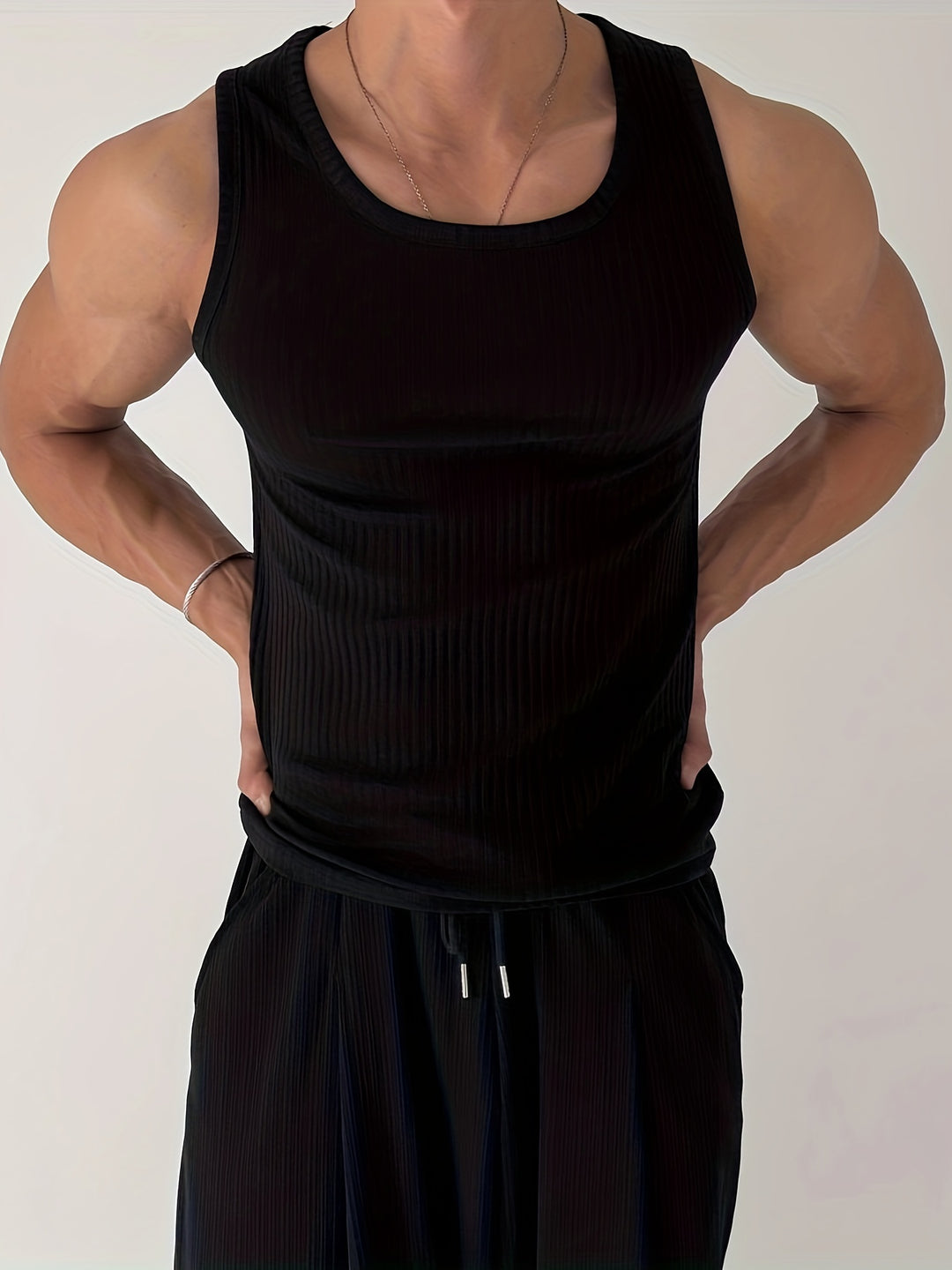 Heren Tanktop | Ribstof & Mouwloos | Ademend & Stretch | Voor Fitness & Hardlopen Zomer