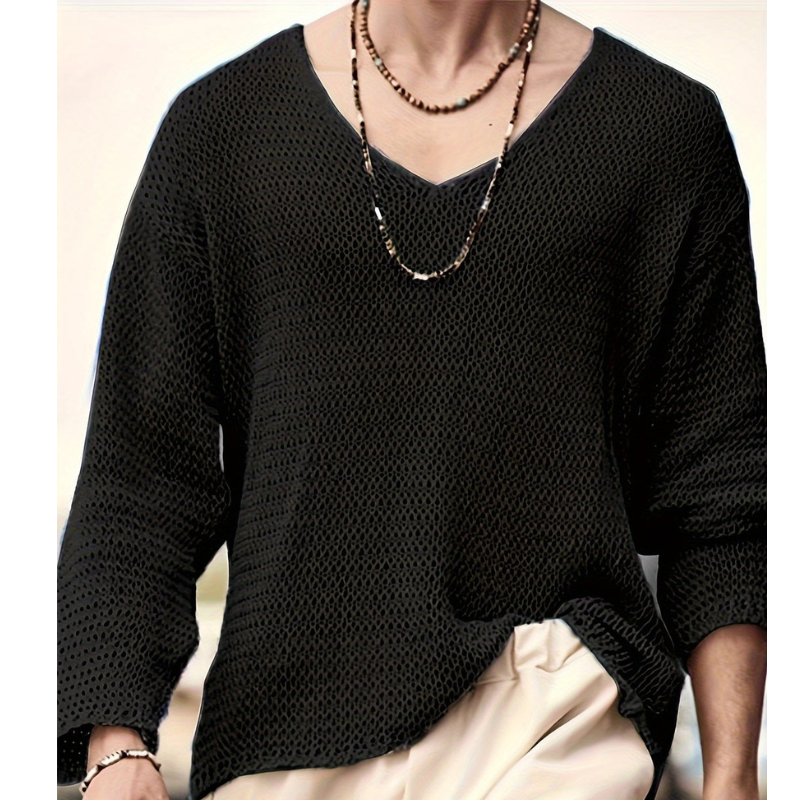 Truien Heren | V-Hals | Loose Fit | Luchtig Retro Design