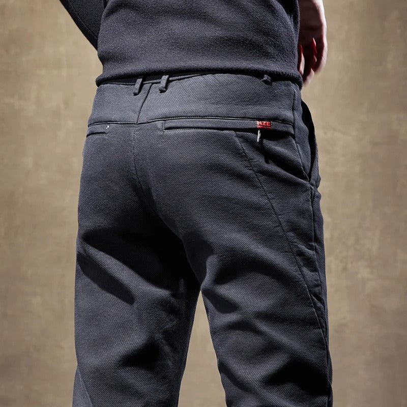 Heren broek | Fleece Gevoerd & Slanke pasvorm| Luxe & Casual