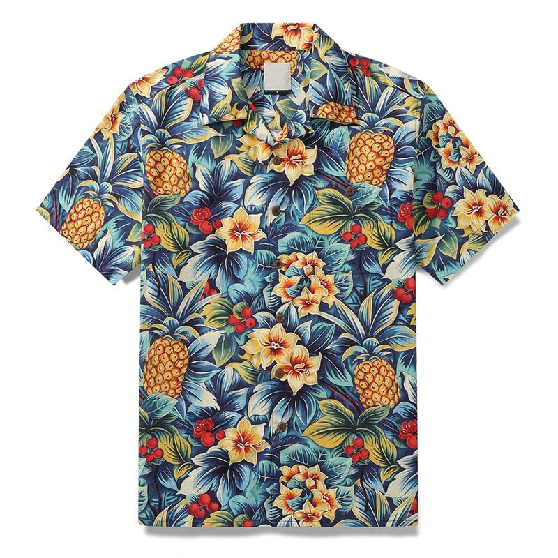Heren Shirt | Korte Mouw | Tropisch Design | Zomer