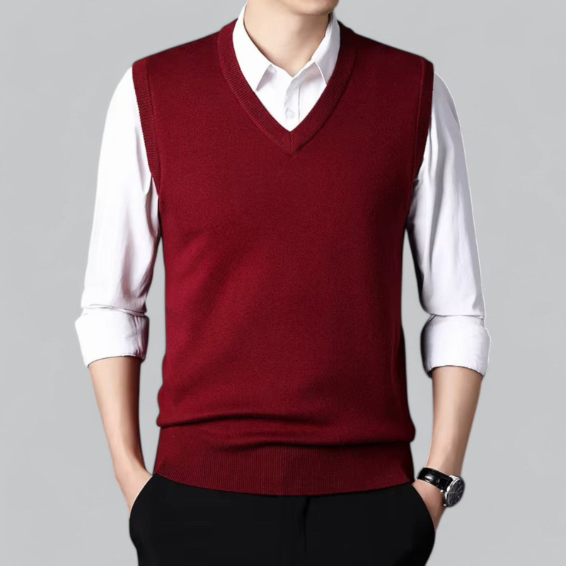 Vest Heren | Gebreide Bodywarmer | V-Hals & Klassiek Comfort