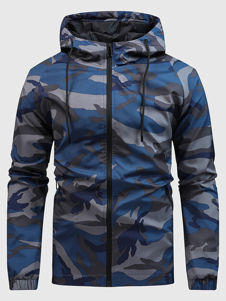 Heren Windjack | Camouflageprint & Capuchon | Duurzaam & Functioneel