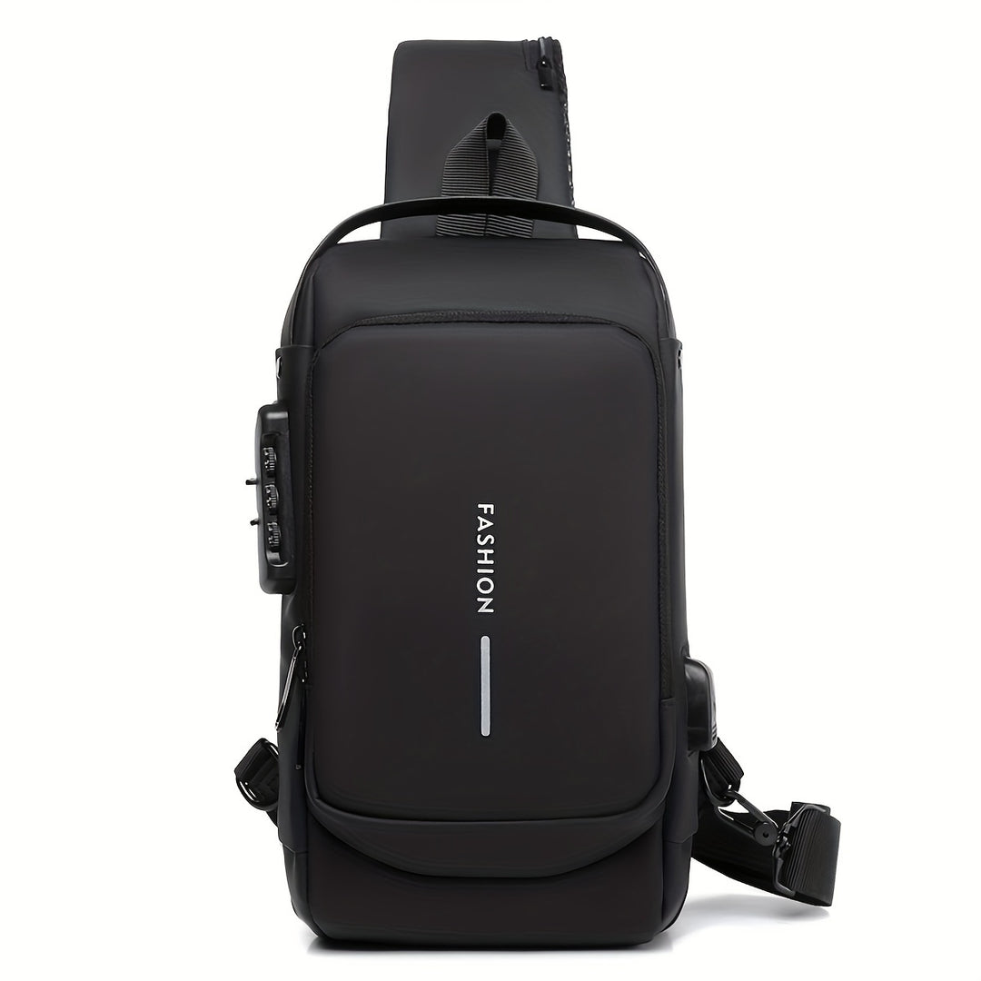 Heren Crossbodytas | Anti-Diefstal & USB Oplaadpoort | Motor & Vrijetijdssport | Duurzame Oxford Stof