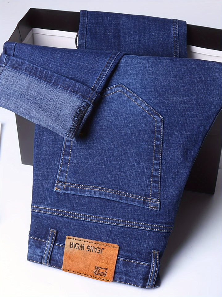 Heren Jeans | Wijde pijpen | Gewassen look & gemiddelde stretch | katoenmix