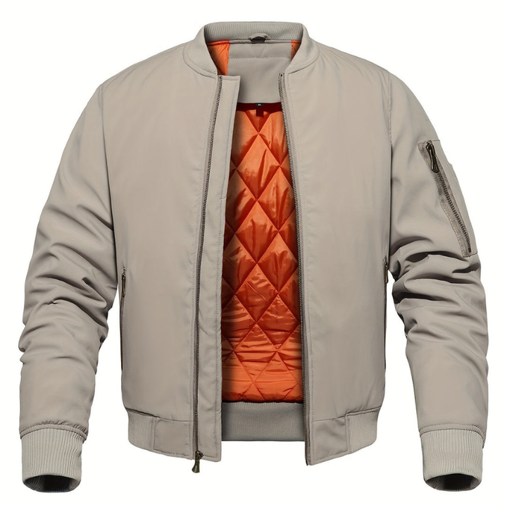 Winterjas Heren | Klassieke Bomberjas | Met Ritssluiting & Opstaande Kraag