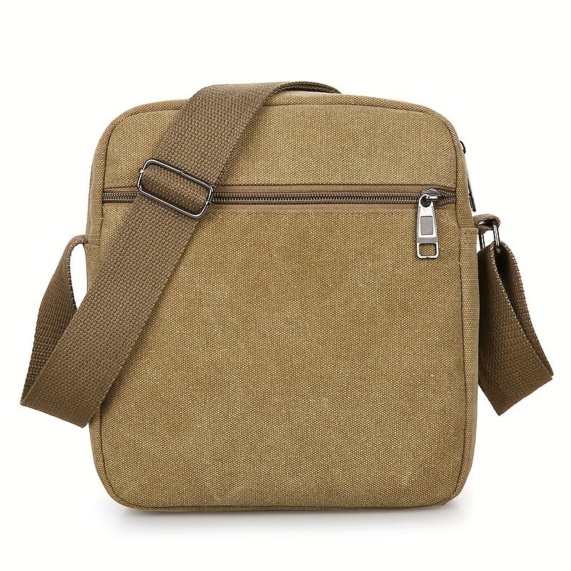 Heren Schoudertas | Verstelbare Band & Meerdere Ritsvakken | Duurzaam Canvas | Casual