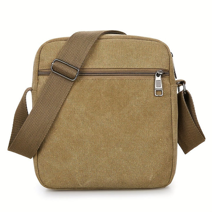 Heren Schoudertas | Verstelbare Band & Meerdere Ritsvakken | Duurzaam Canvas | Casual