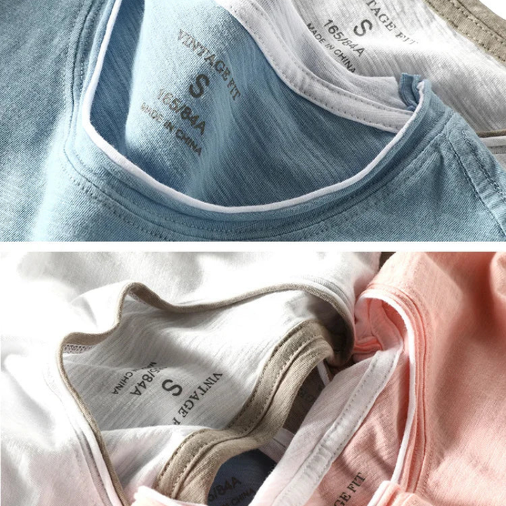 Heren Top | Slimfit | Korte Mouw | Zomer