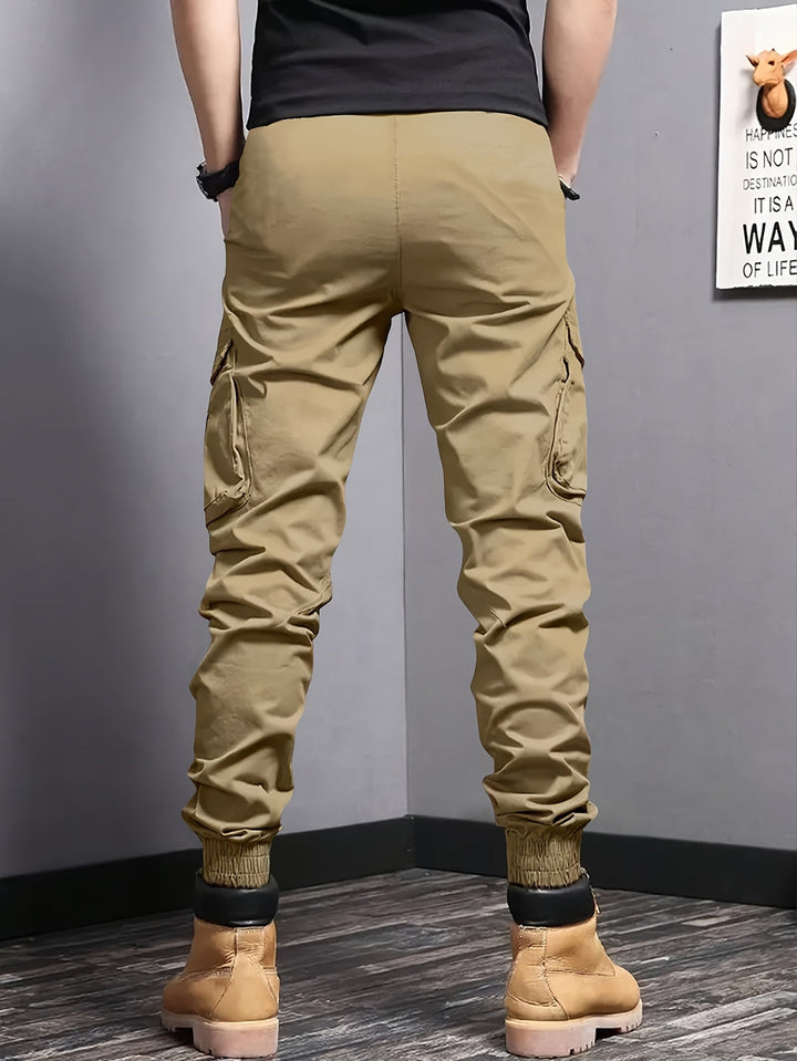Heren Cargo Broek | Lichtgewicht & Effen Kleur | Meerdere Zakken