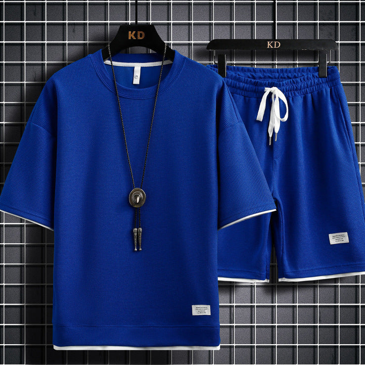 Heren Sport Set | Wafelraster & Ademend | Losse Pasvorm | Polyester