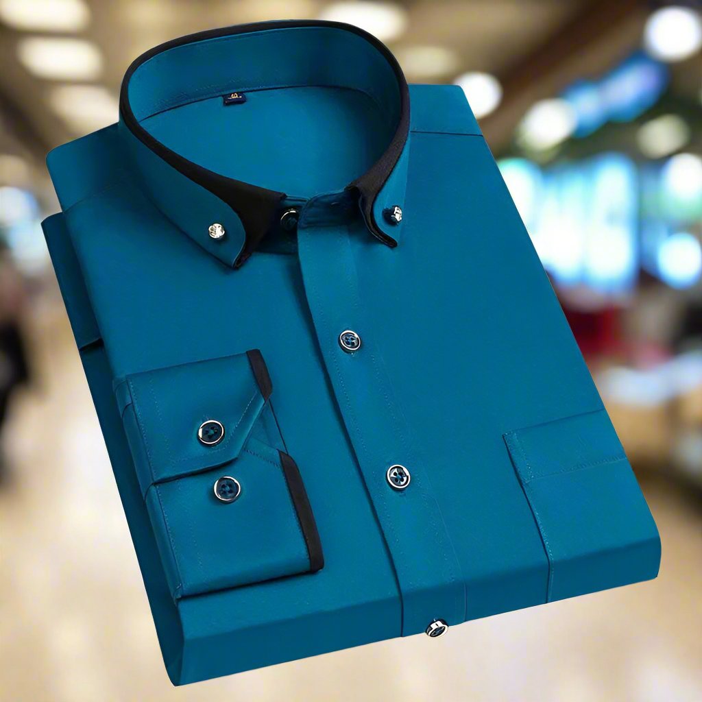 Heren overhemd | Slim Fit & Zakelijk | Formeel Overhemd met Knoopsluiting