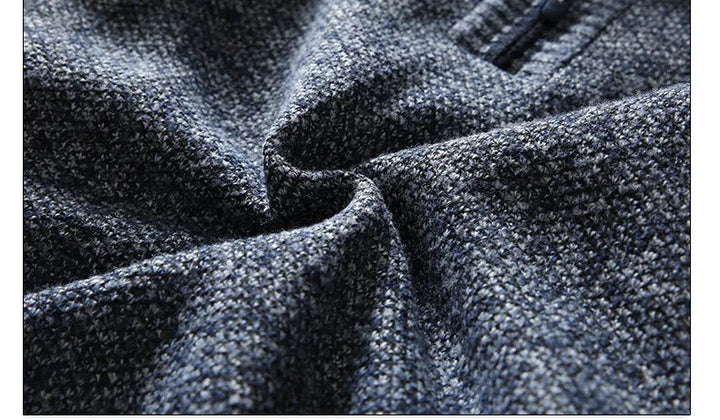 Luxe en knusse wollen semi-zip trui met winterse stijl en comfort | Nathan