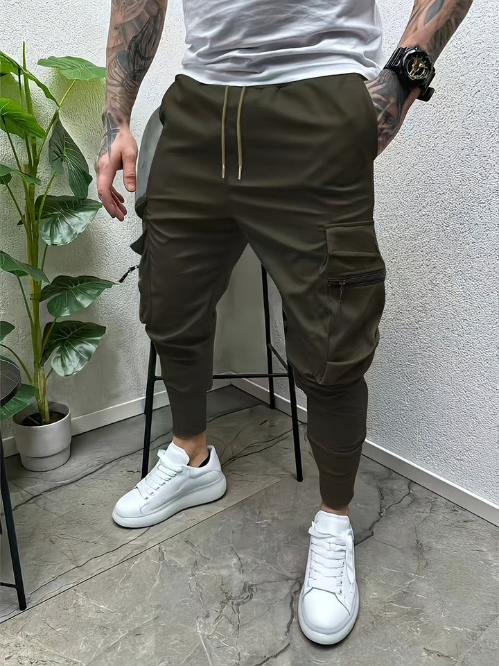 Heren Cargo Broek | Losse Pasvorm & Trekkoord | Meerdere Zakken | Voorjaarstrend
