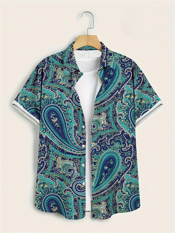 Heren Shirt | Retro | Korte Mouw | Zomer