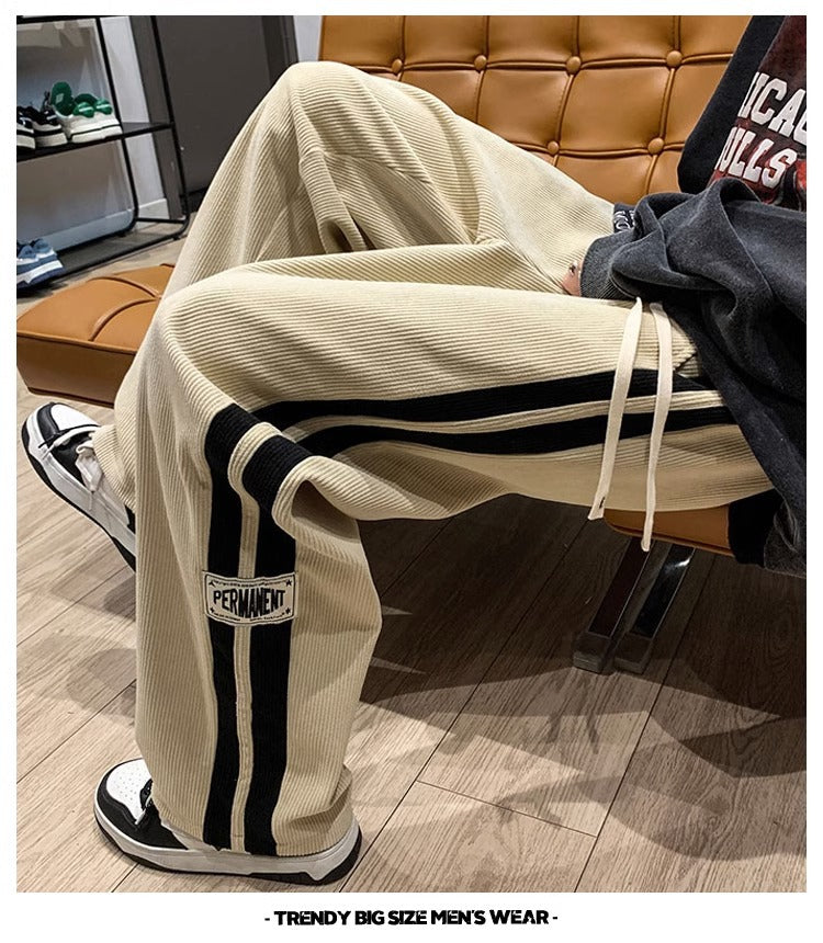 Heren Broek | Wijde pijpen | Met Strepen | Herfst