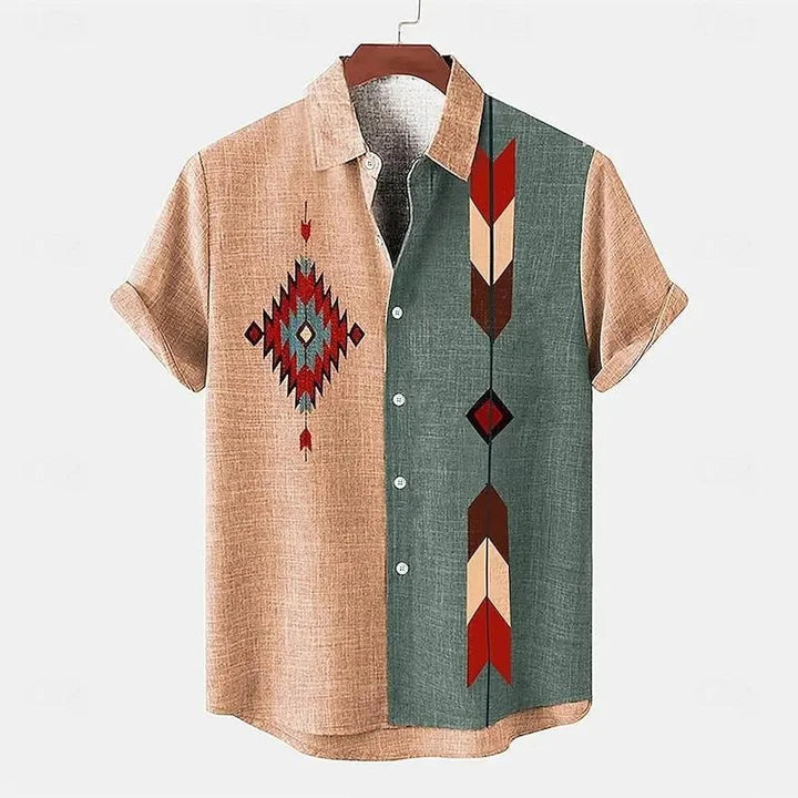 Heren Shirt | Retro | Korte Mouw | Zomer