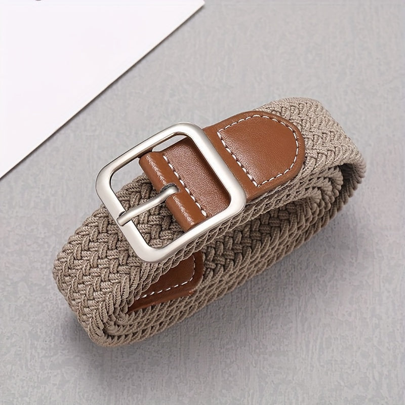 Heren Riem | Verstelbare Canvas Riem | Trendy & Duurzaam | Vierkante Gesp