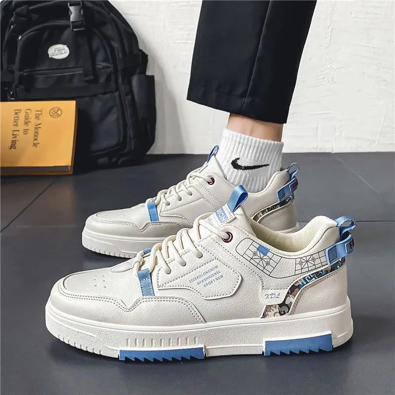 Heren Sneakers | Ademend & Comfortabel | Platte Zool & Vetersluiting | Sportief & Casual