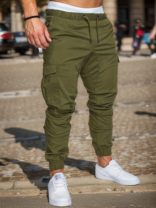 Heren Cargo Broek | Slimfit | Trekkoord | Zomer