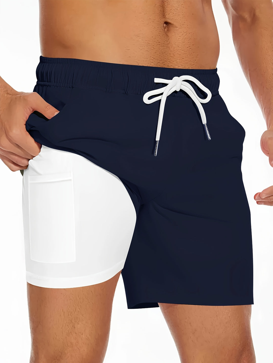 Heren Boardshorts | Effen Kleur & Casual | Met Trekkoord en Zakken