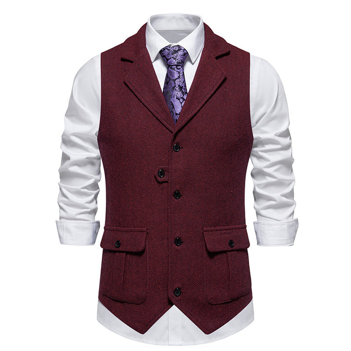 Vest Heren | Elegant & Vintage | Formal Werkkleding | Geweven Stof