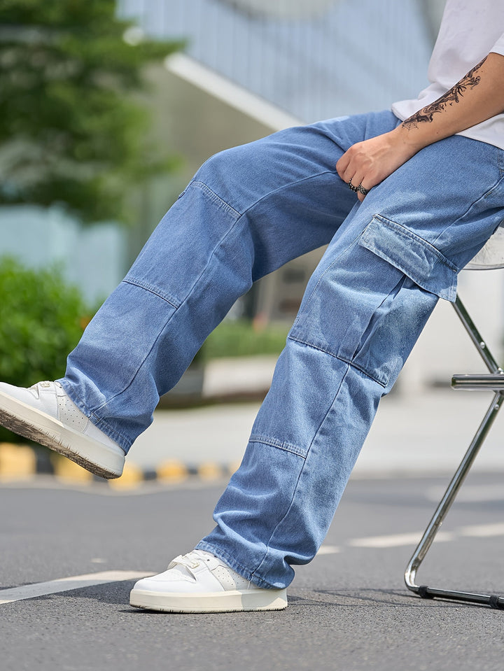 Heren Jeans | Losse pasvorm | Multi-Zakken | Premium Denim | Barrel Model
