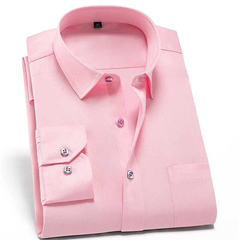 Heren Overhemd | Klassiek & Formeel | Effen Kleur | Katoen-Polyester Blend
