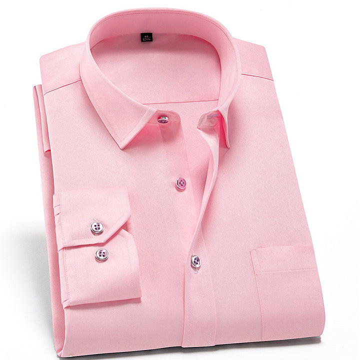 Heren Overhemd | Klassiek & Formeel | Effen Kleur | Katoen-Polyester Blend