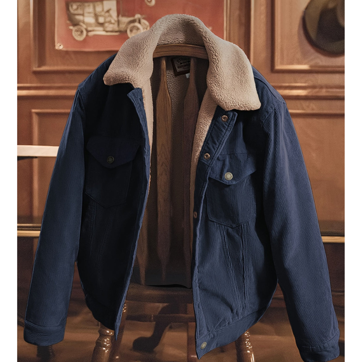 Winterjas Heren | Vintage Look | Warme Imitatiebont Voering | Bomberjas