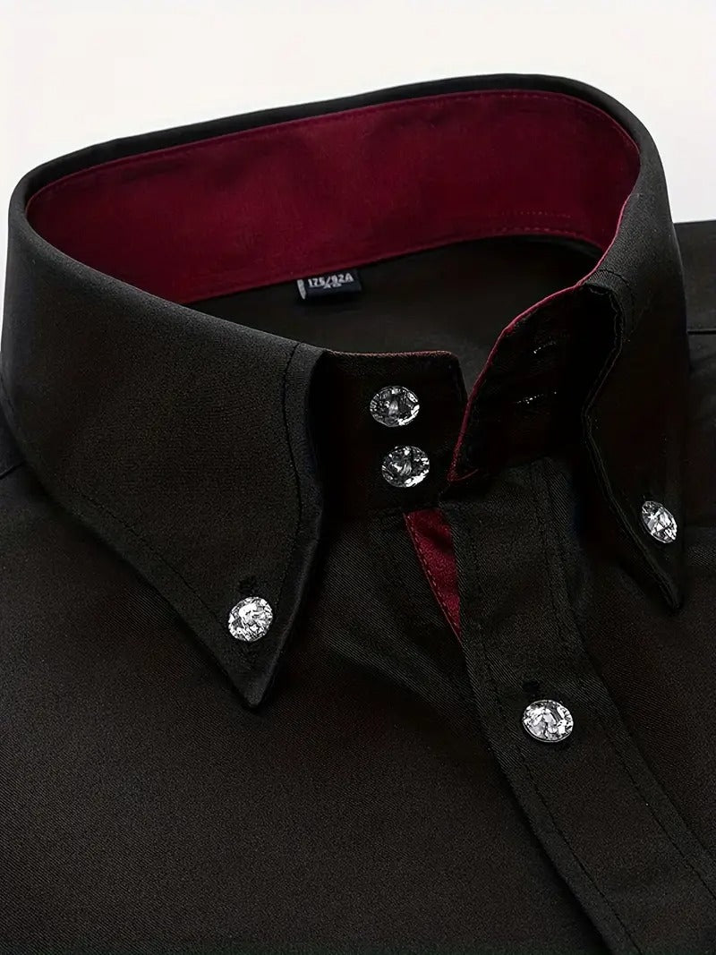 Heren Overhemd | Elegant & Zakelijk | Lange Mouwen & Knoopsluiting | Lente Kleding