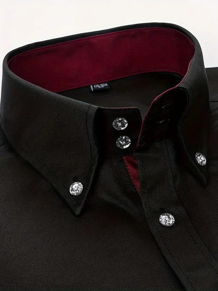 Heren Overhemd | Elegant & Zakelijk | Lange Mouwen & Knoopsluiting | Lente Kleding