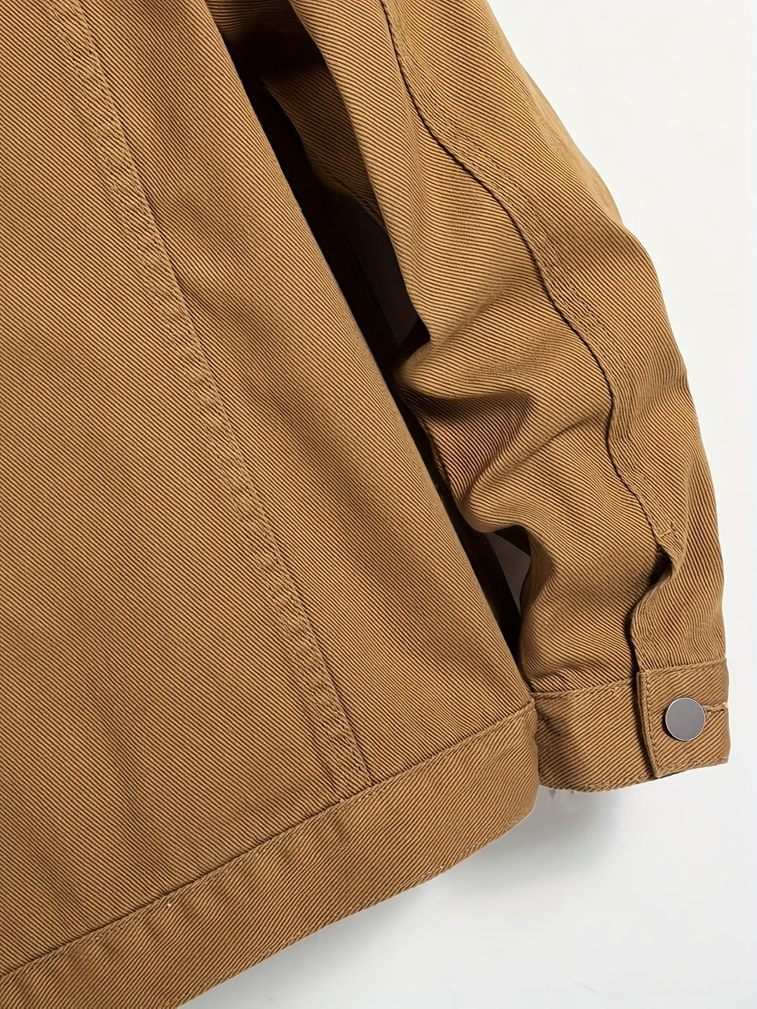 Heren Denim Jas | Klassiek & Duurzaam | Knoopsluiting & Borstzakken | Bruin