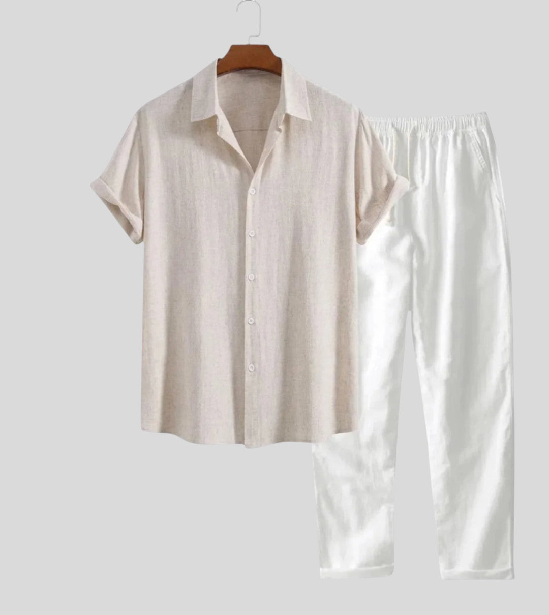Linnen Overhemd & Broek Set | Ademend & Comfortabel | Zomerse Relaxte Look