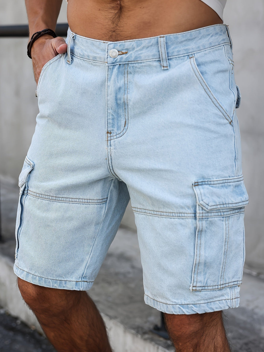 Heren Denim Shorts | Meerdere Zakken | Stijlvol & Casual | Zomer Werkkleding Blauw