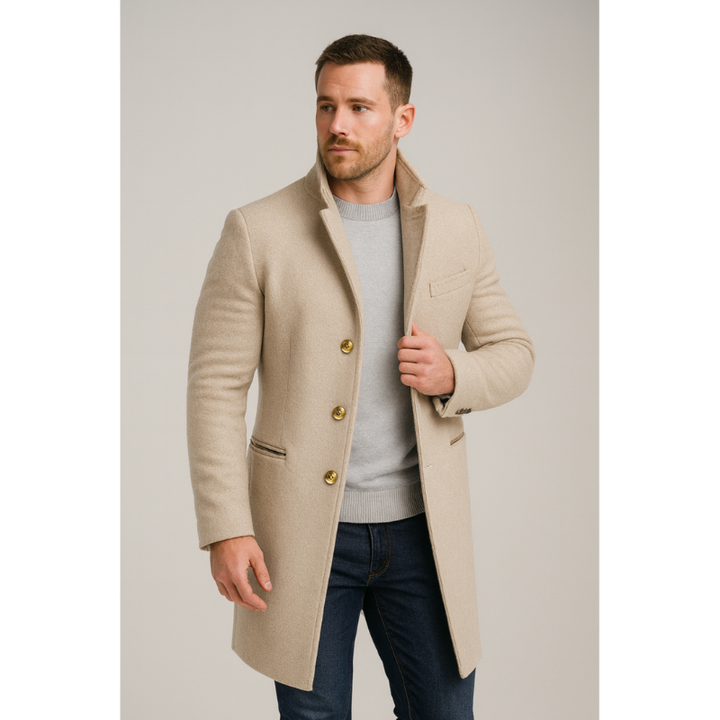 Winterjas Heren | Langer Mantel Elegant | Klassieke Herenjas