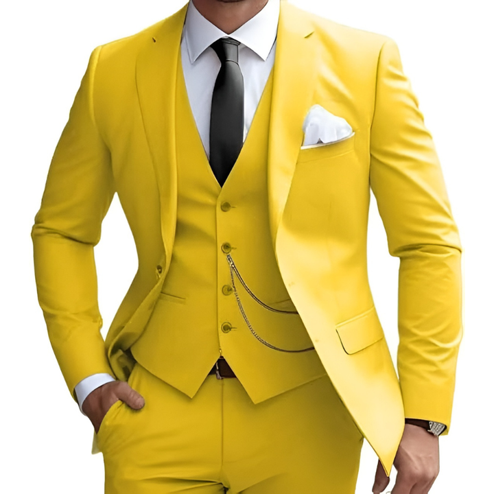 Herenpak | 3-Delige Kleding met Reversgilet | Stijlvolle Slim Fit Look