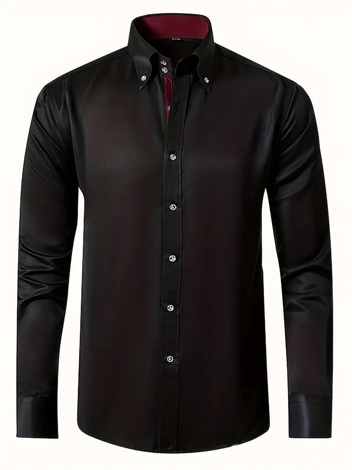 Heren Overhemd | Elegant & Zakelijk | Lange Mouwen & Knoopsluiting | Lente Kleding