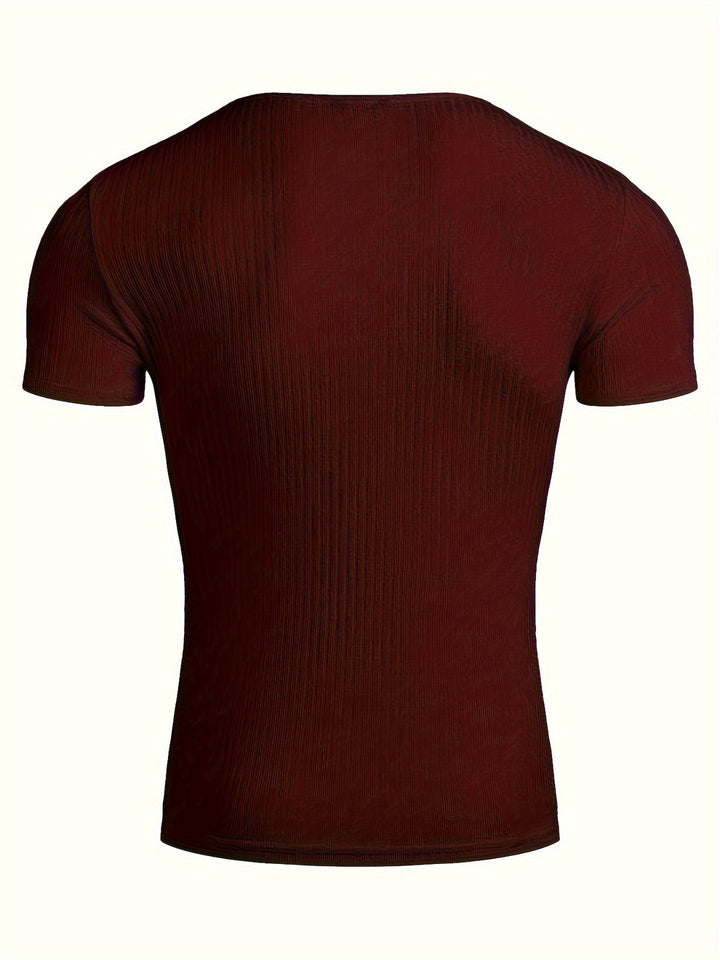 Heren Overhemd | Stevig & Casual | V-hals | Korte Mouwen | Zomer