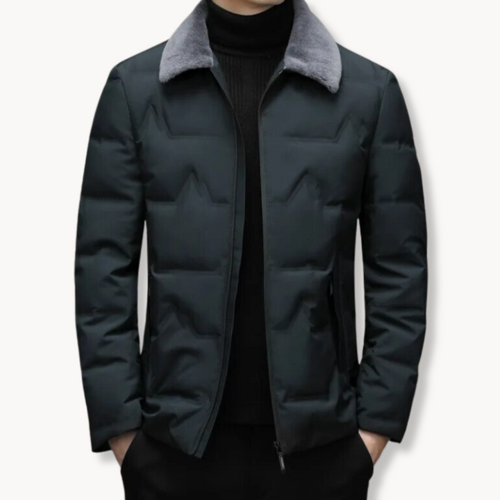 Geïsoleerde winterjas met warme fleece kraag en moderne stijl voor heren | Levi