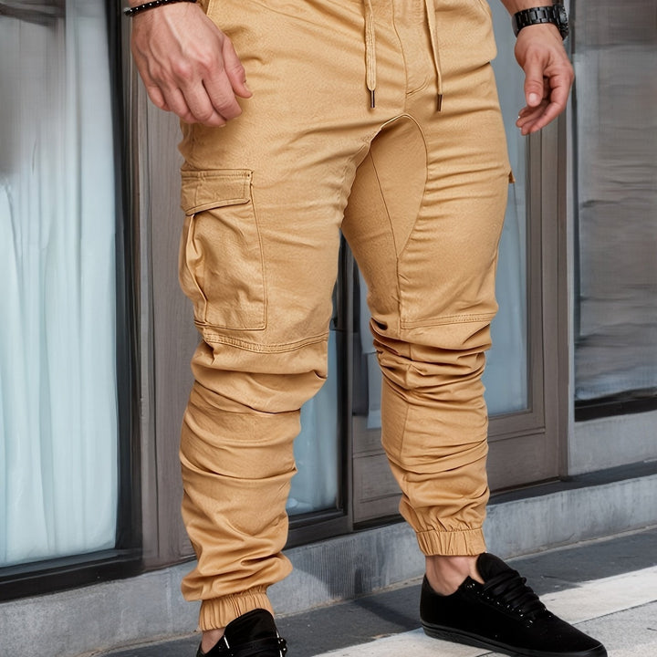 Heren Cargo Broek | Slimfit | Trekkoord | Zomer
