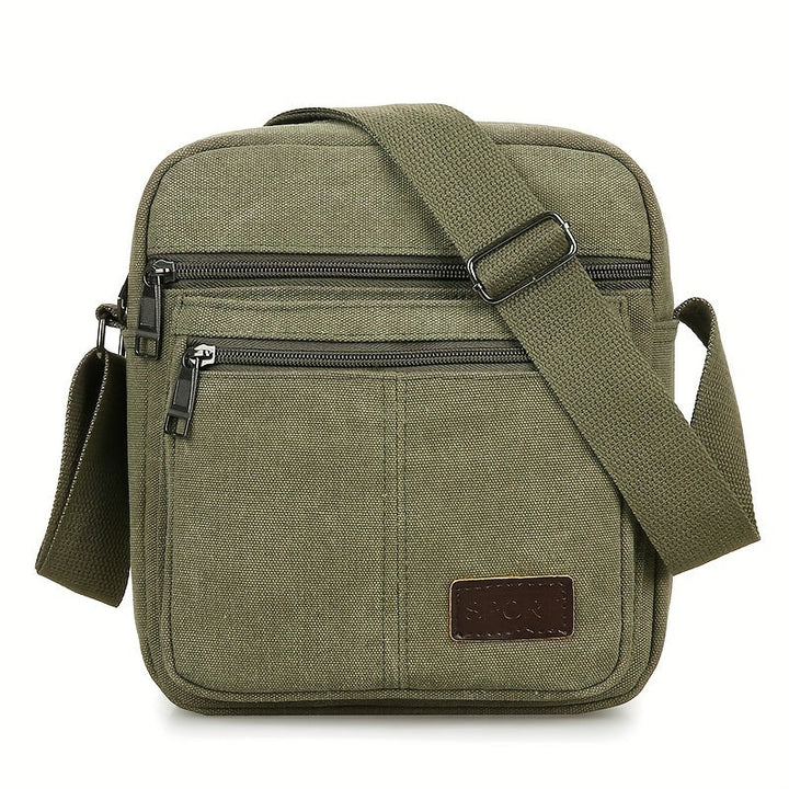 Heren Schoudertas | Verstelbare Band & Meerdere Ritsvakken | Duurzaam Canvas | Casual
