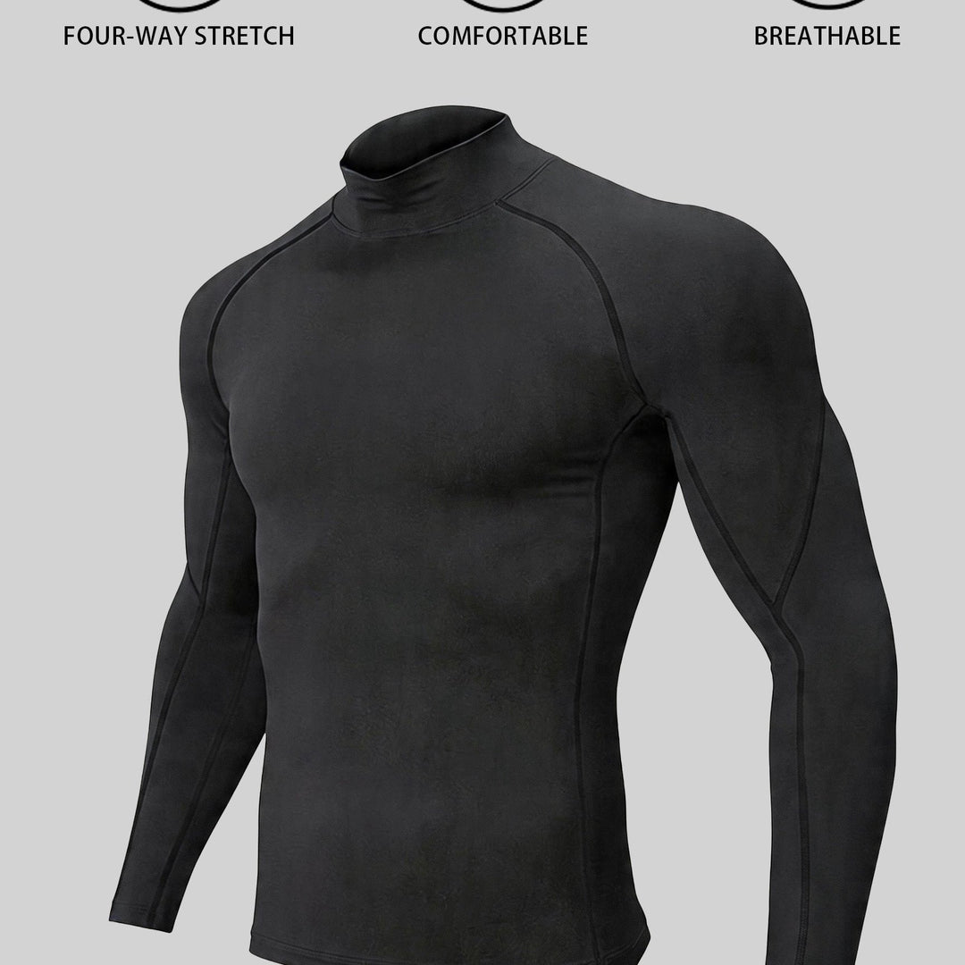 Heren Sportshirt | Slimfit | Hoge Kraag | Zomer