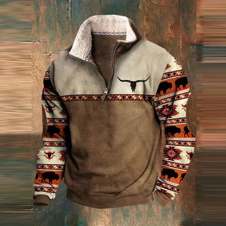 Truien Heren | Warme Vintage Sweater | Casual Coltrui met Rits