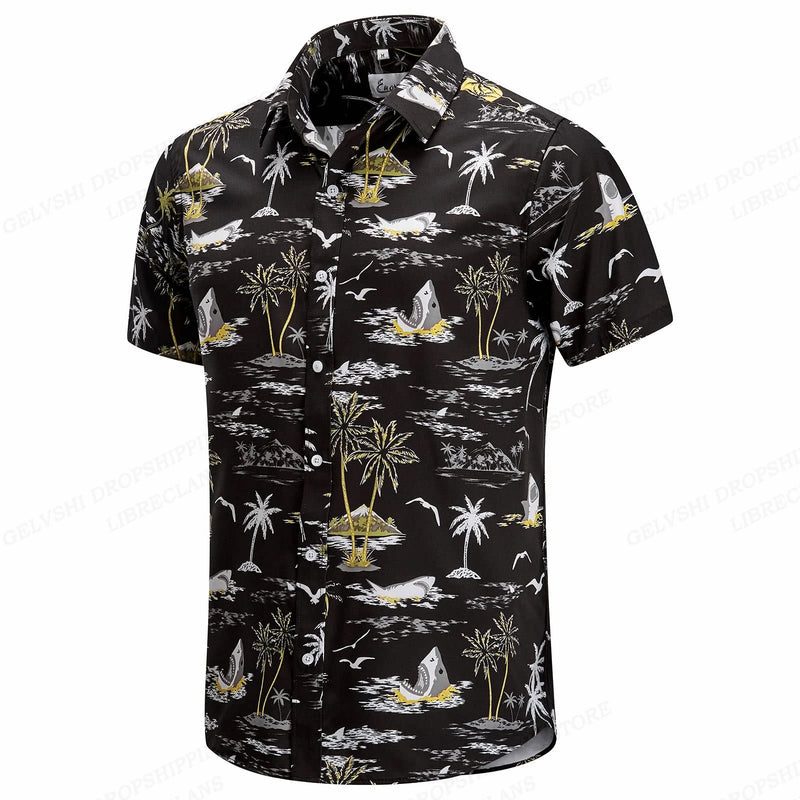 Heren Shirt | Tropische Bladprint | Zomerstijl | Zomer