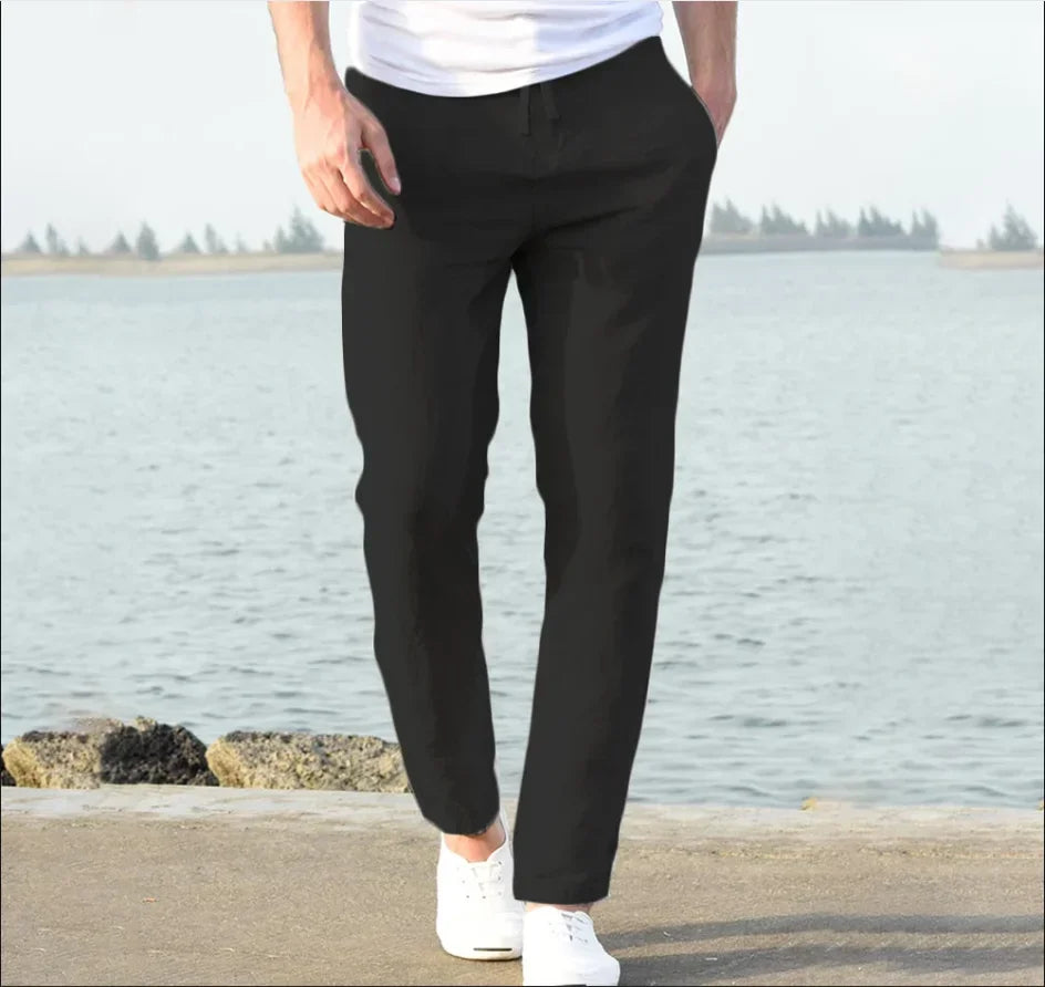 Heren Broek | Tapered | Elastische Taille Trekkoord | Zomer