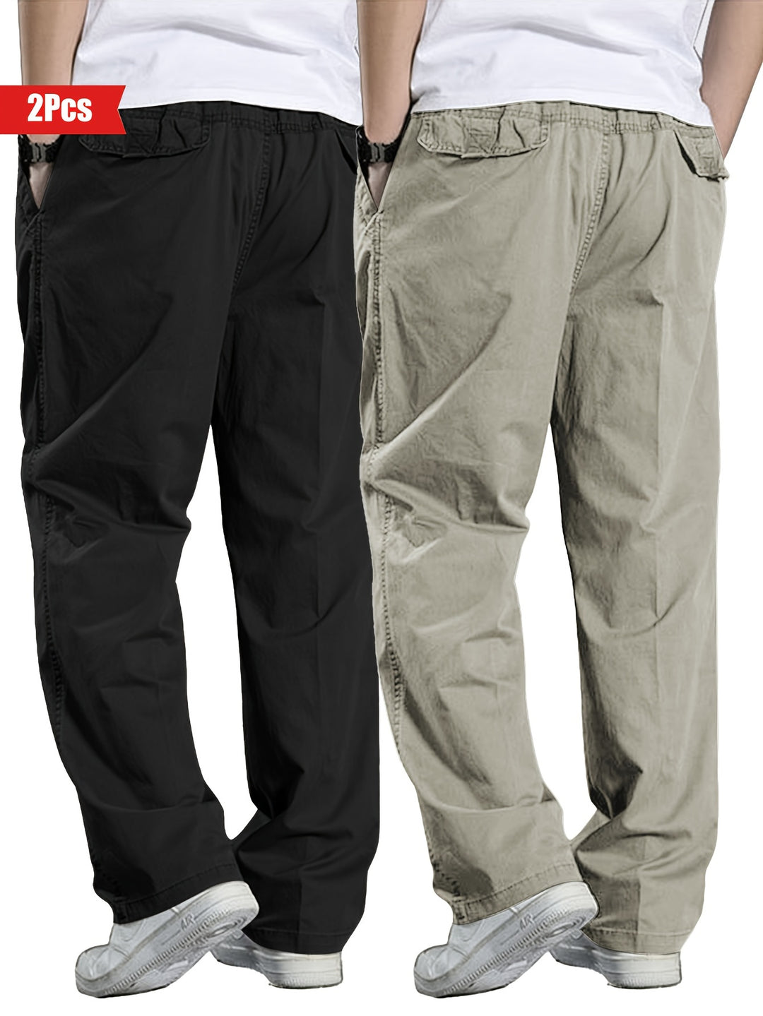 Herenset van 2 Broeken | 100% Katoen & Losse Pasvorm | Outdoor & Casual Kleding