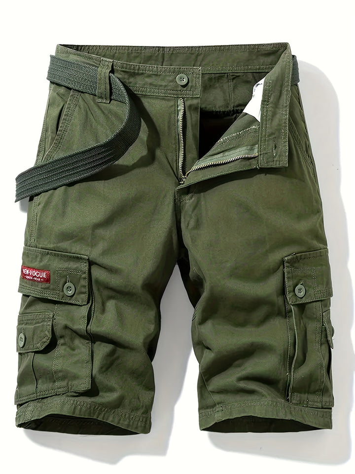 Heren Cargo Shorts | Klassiek Design | Multi-Pocket | Taille Trekkoord | Katoen voor Zomer Buiten