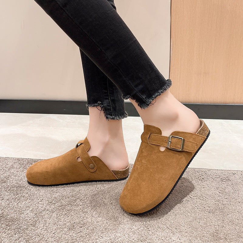 Heren Instapper | Suède Look | Gespsluiting & Comfort Fit | Indoor & Outdoor