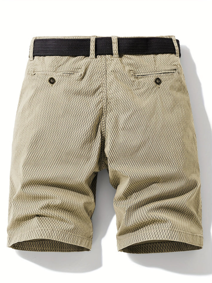 Herens Casual Katoen Blend Cargo Shorts | Gestreept Patroon | Normale Pasvorm